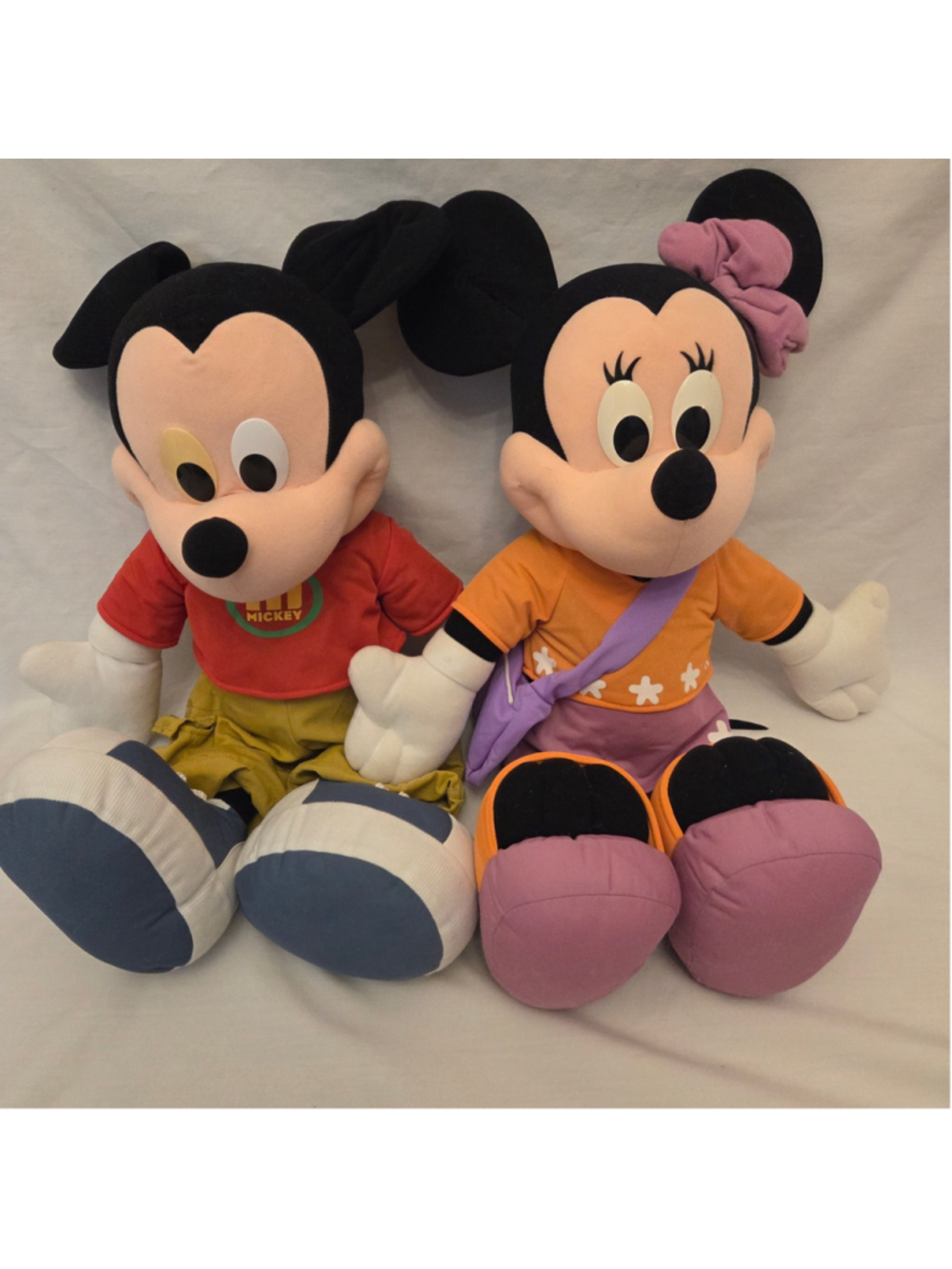 Disney Mickey and Minnie Mouse large Plush Toy Set 26"